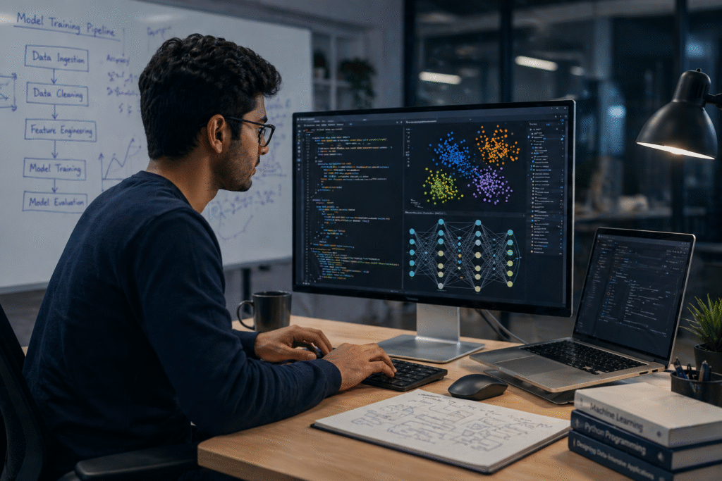 Ai engineer at work