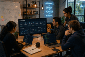 Team of engineers working